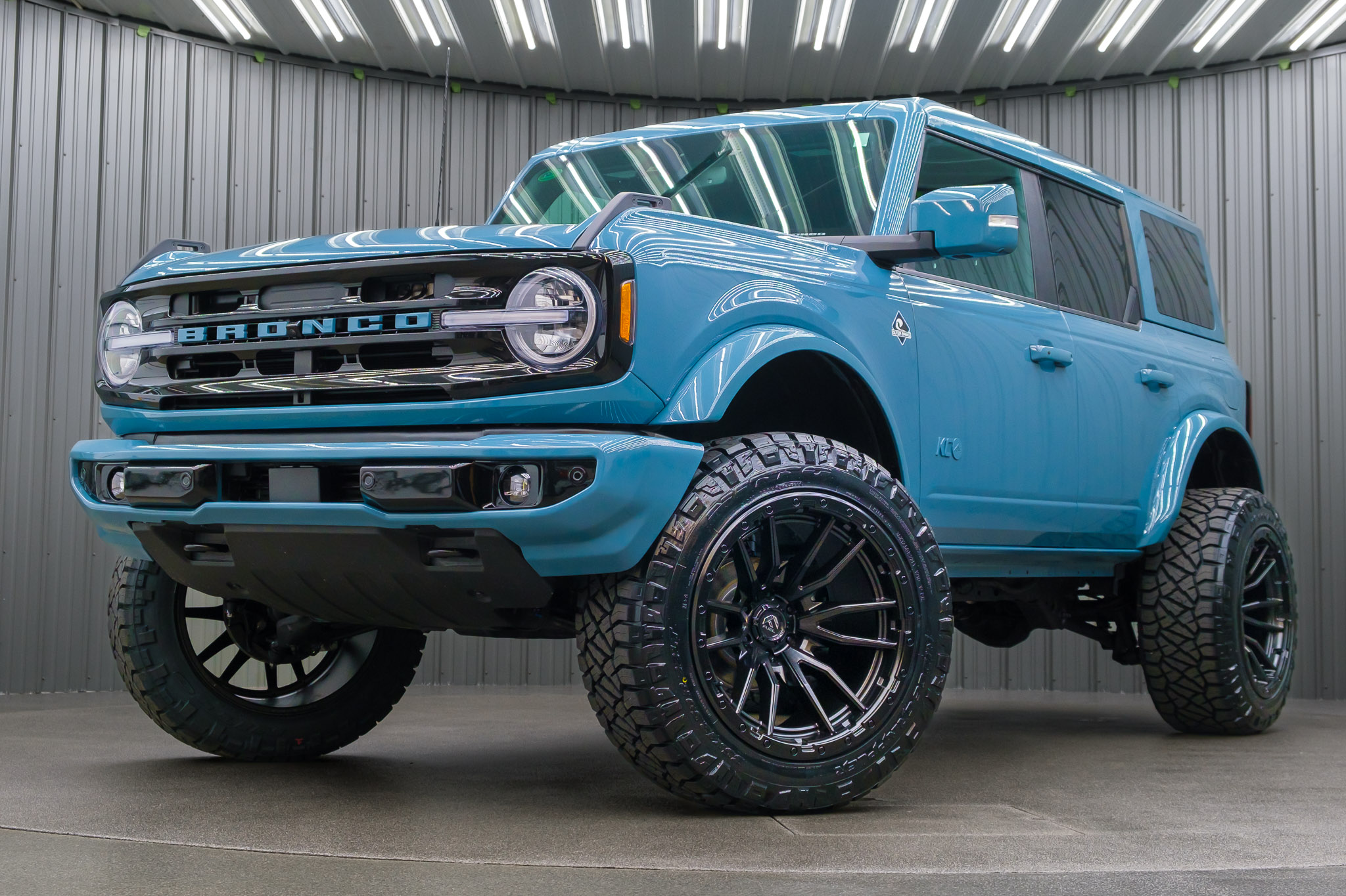 Blue custom Ford Bronco